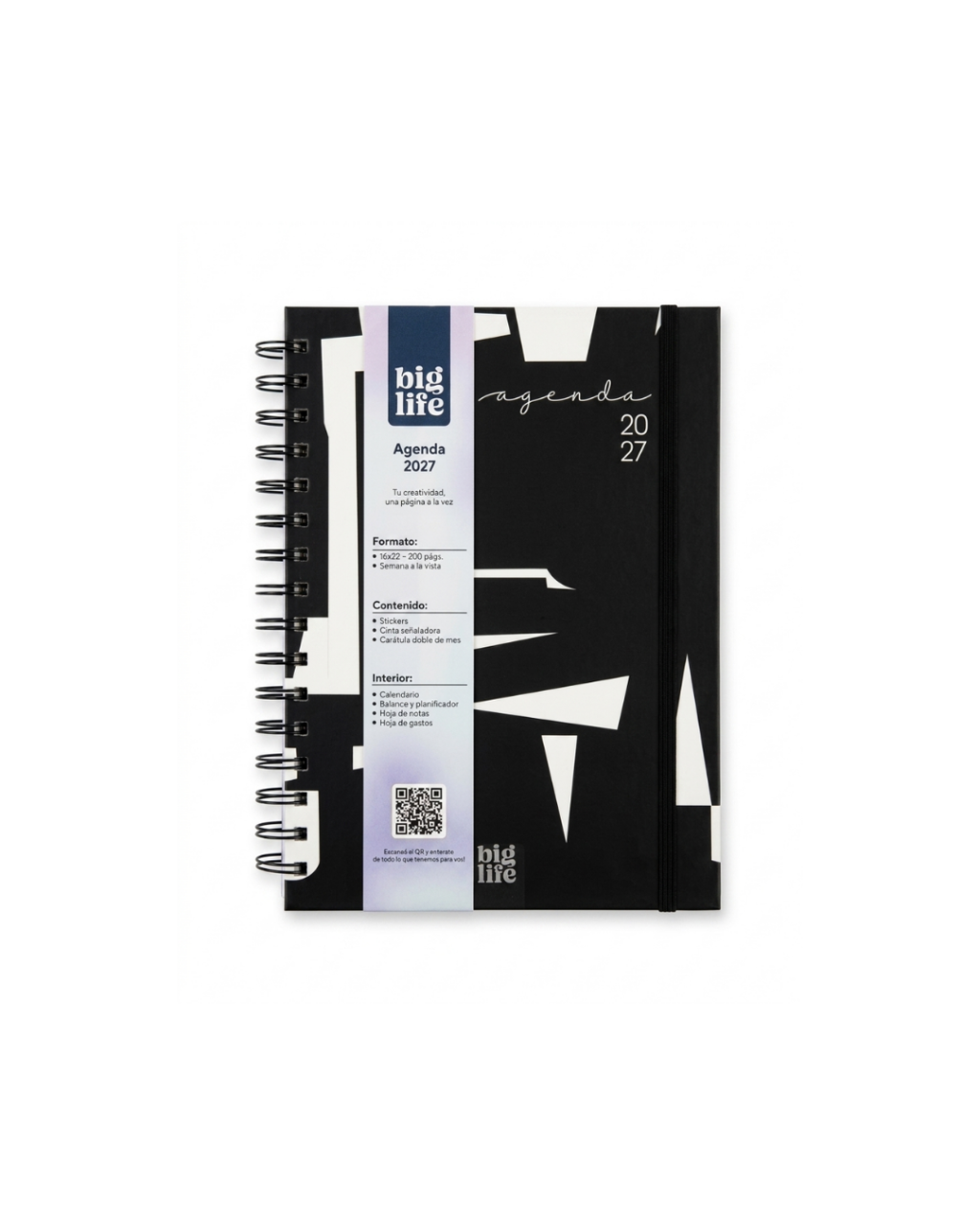 AGENDA N*7 SEMANAL C/ESP.16X22cm.MONOCROMO BIG LIFE